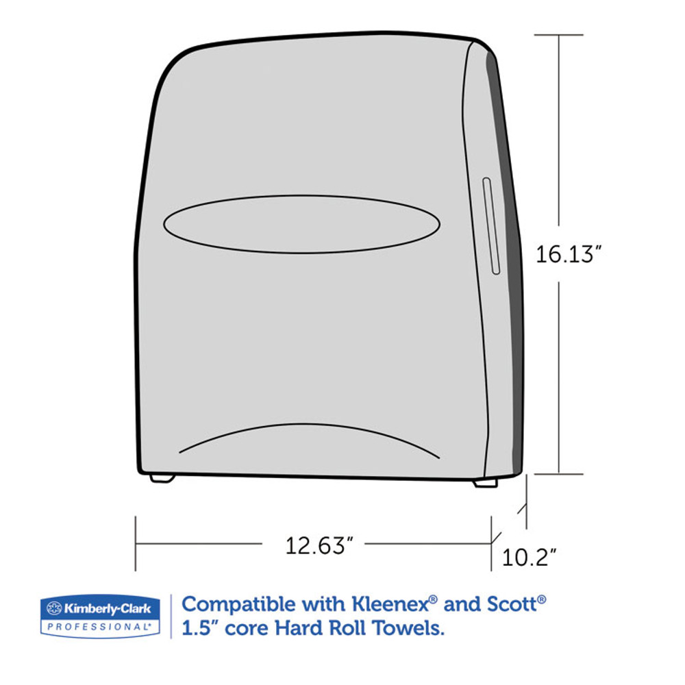 KIMBERLY CLARK Kimberly-Clark Professional* 09996 Sanitouch Hard Roll Towel Dispenser, 12.63 x 10.2 x 16.13, Smoke