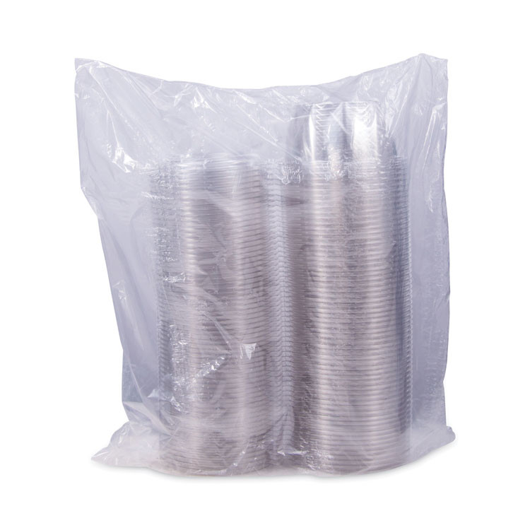 DART CTR16BF SafeSeal Tamper-Resistant, Tamper-Evident Bowls with Flat Lid, 16 oz, 5.5" Diameter x 2.7" h, Clear, Plastic, 240/Carton