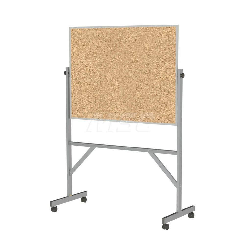 Ghent ARKK34 Bulletin Board: 53-1/4" Width, 72-1/4" Height, Cork Board, Natural Cork