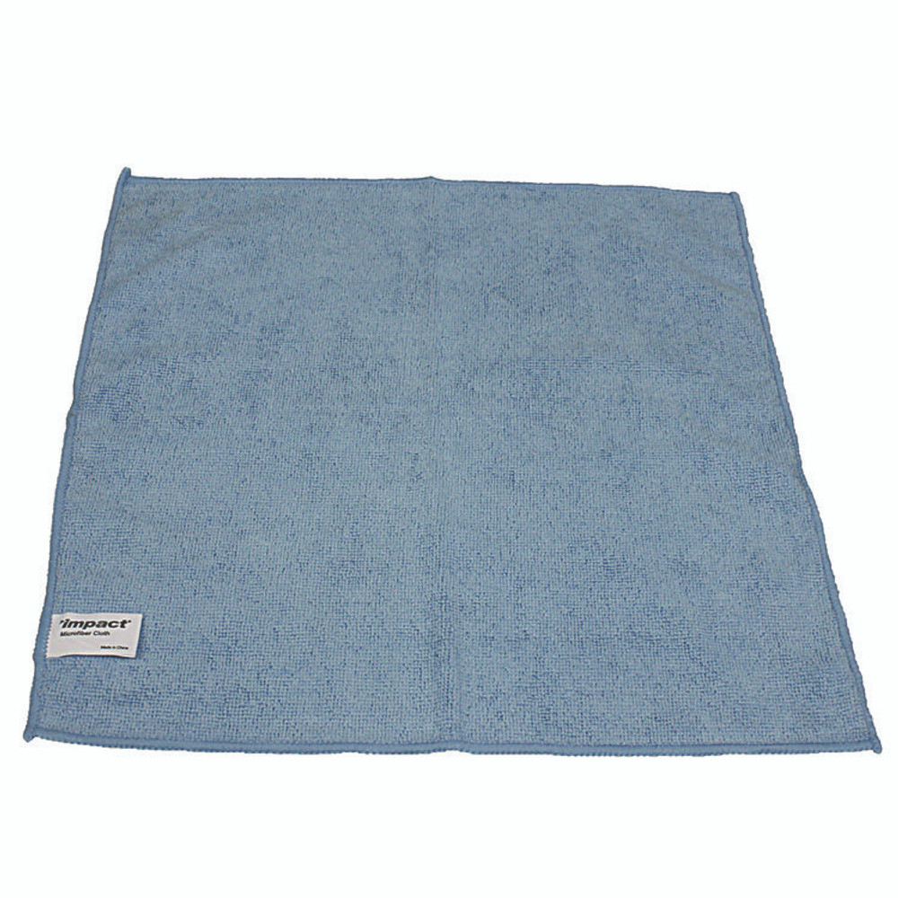 IMPACT PRODUCTS, LLC LFK501 Lightweight Microfiber Cloths, 16 x 16, Blue, 240/Carton