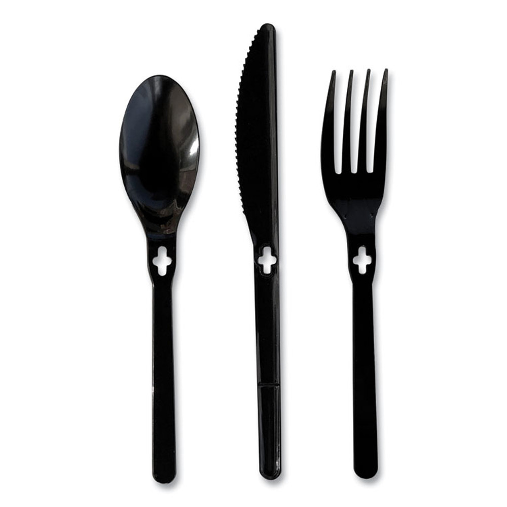 TEAM THREE GROUP WeGo 54101102 Knife WeGo Polystyrene Utensils, Knife, Plastic, Black, 1,000/Carton