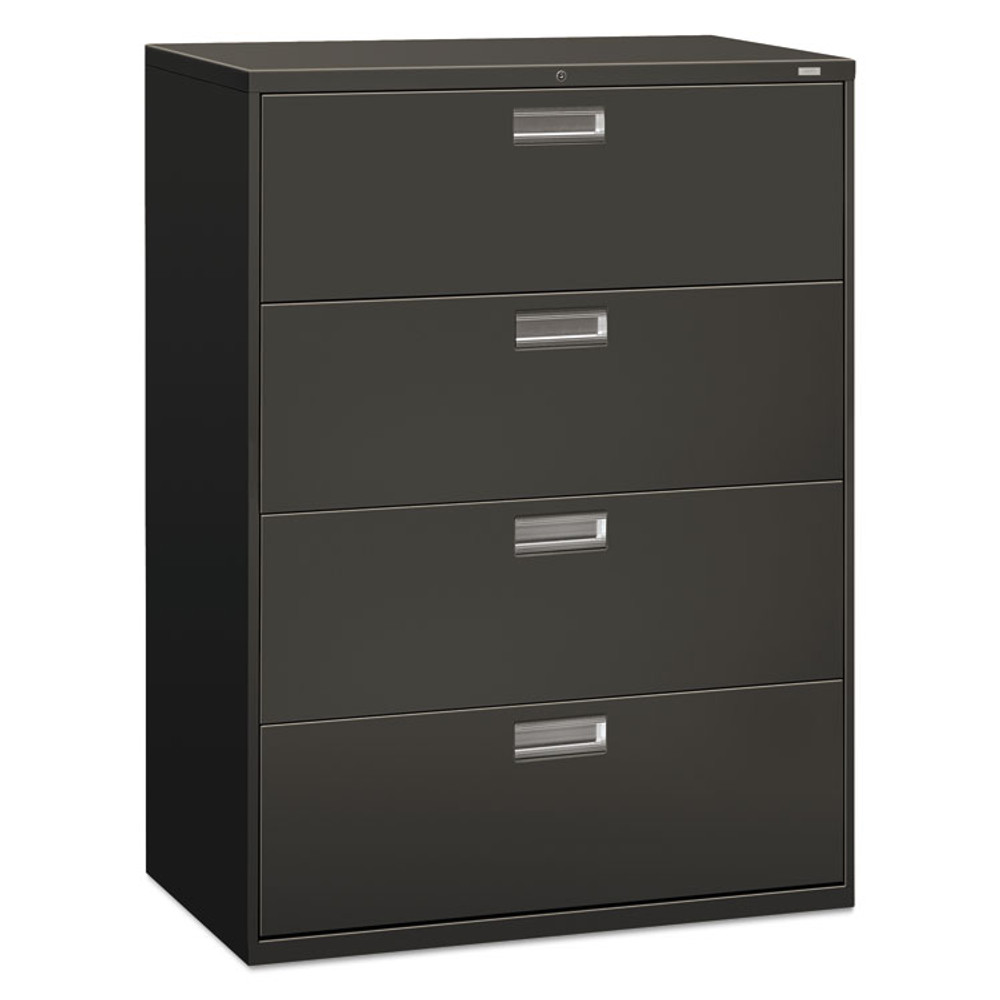 HON COMPANY 694LS Brigade 600 Series Lateral File, 4 Legal/Letter-Size File Drawers, Charcoal, 42" x 18" x 52.5"