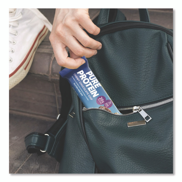 THE BALANCE BAR COMPANY NRN13353 Pure Protein Bar, Chewy Chocolate Chip, 1.76 oz Bar, 6/Box