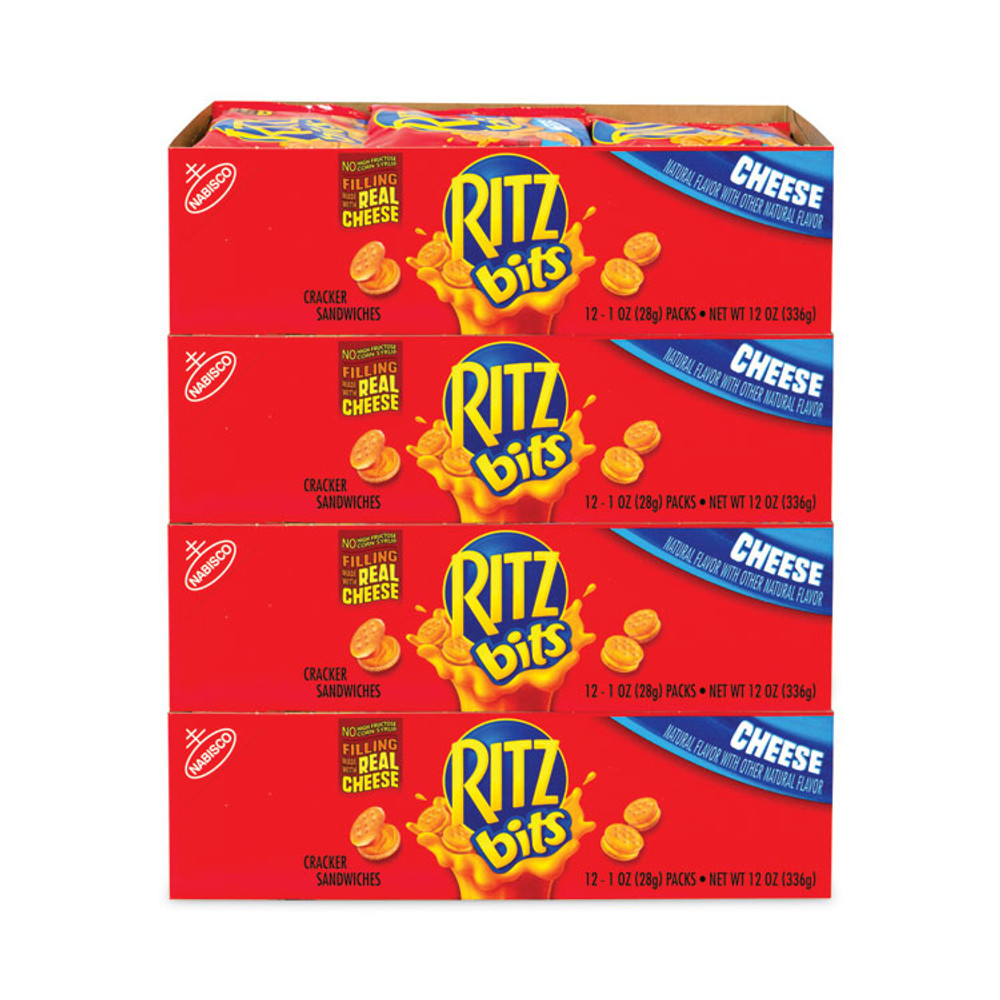 NABISCO FOOD GROUP 30400071 Ritz Bits Cheese Sandwich Crackers, 1 oz Pouch, 48 Pouches/Carton