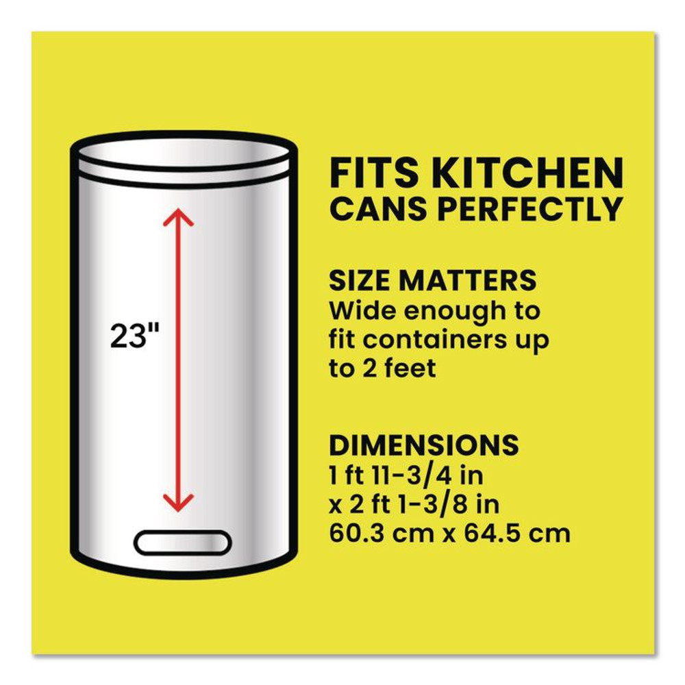 CLOROX SALES CO. Glad® 78902BX ForceFlex Kitchen Drawstring Trash Bags, 13 gal, Gain Lavender with Febreze Freshness, 24 x 27.38, White, 80/Box