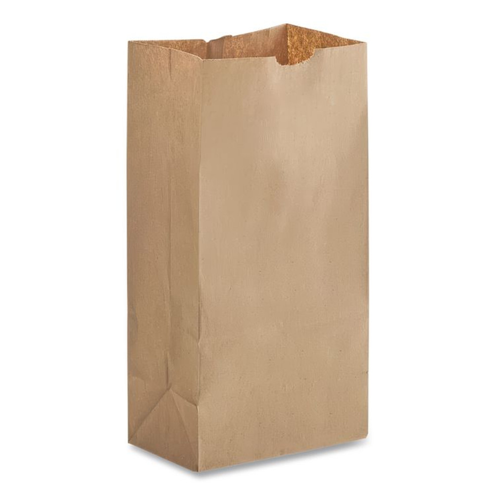 ROSS & WALLACE PAPER PRODUCTS, INC. GK12-500 Grocery Paper Bags, 12# Size, 40# Basis Weight, 7" x 4.38" x 13.75", Kraft, 500/Bundle