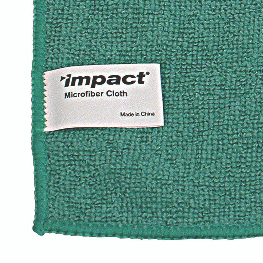 IMPACT PRODUCTS, LLC LFK301 Lightweight Microfiber Cloths, 16 x 16, Green, 240/Carton