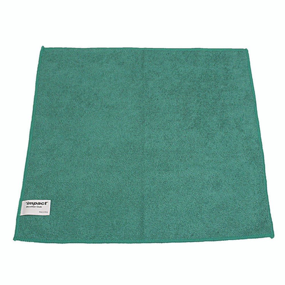 IMPACT PRODUCTS, LLC LFK301 Lightweight Microfiber Cloths, 16 x 16, Green, 240/Carton