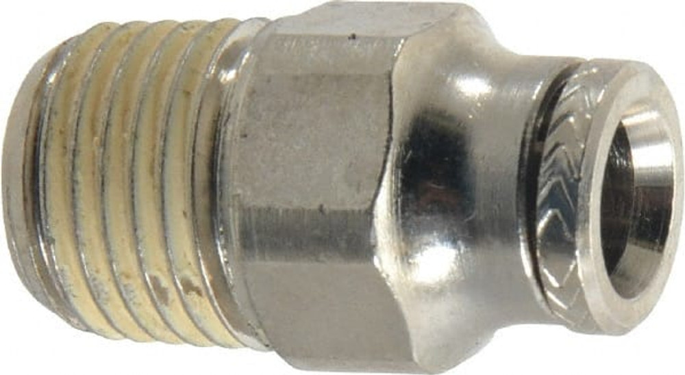 Norgren 121250428 Push-To-Connect Tube to Male & Tube to Male BSPT Tube Fitting: Adapter, Straight, 1/4" Thread, 1/4" OD