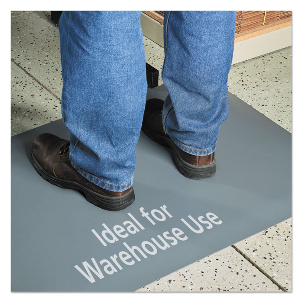 MILLENNIUM MAT COMPANY Guardian 44020350 Pro Top Anti-Fatigue Mat, PVC Foam/Solid PVC, 24 x 36, Gray