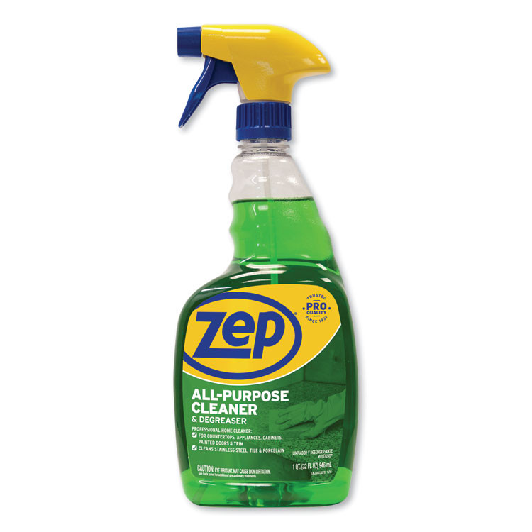 ZEP INC. Commercial® ZUALL32CT All-Purpose Cleaner and Degreaser, Fresh Scent, 32 oz Spray Bottle, 12/Carton