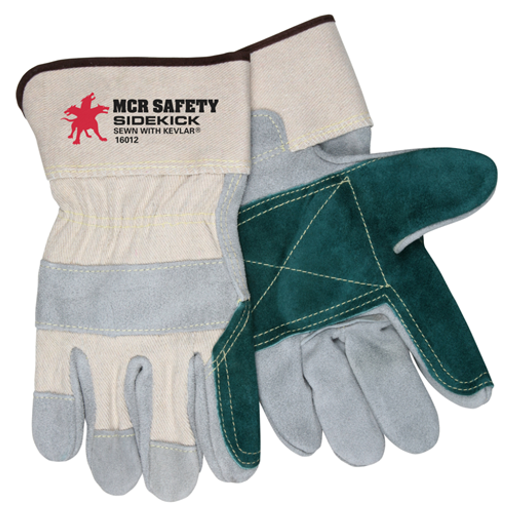 MCR Safety 16012XL Side Double Leather Palm W/Kevlar