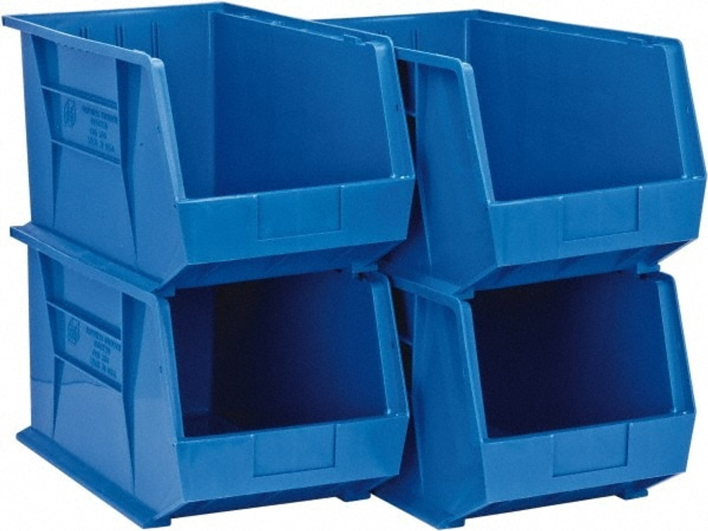 Quantum Storage QUS260BLCS Plastic Hopper Stacking Bin: Blue