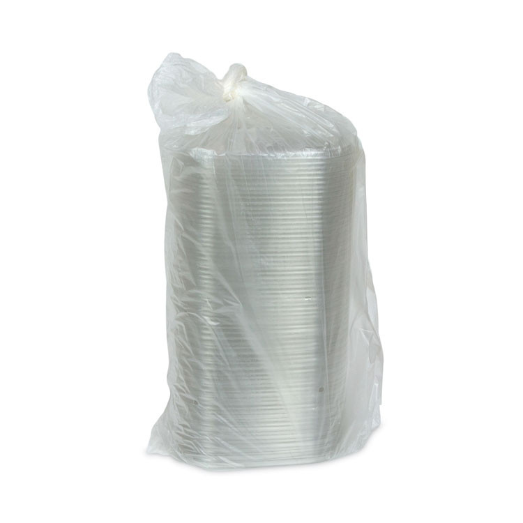 PACTIV EVERGREEN CORPORATION SACLD07 EarthChoice Recycled PET Container Lid, For 24 to 32 oz Container Bases, 7.37 x 7.37 x 0.83, Clear, Plastic, 300/Carton