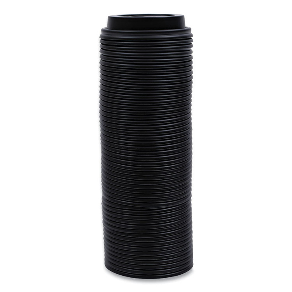 BOARDWALK HOTBL1020 Hot Cup Lids, Fits 10 oz to 20 oz Hot Cups, Plastic, Black, 1,000/Carton