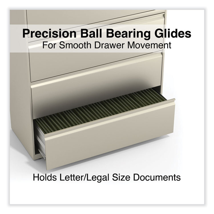 ALERA HLF4254PY Lateral File, 4 Legal/Letter-Size File Drawers, Putty, 42" x 18.63" x 52.5"