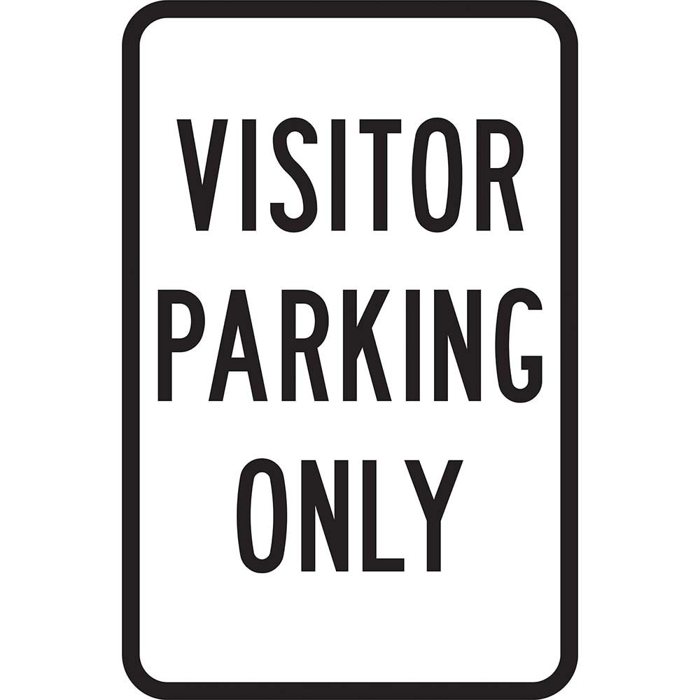 Lyle Signs T1-6211-EG12X18 Traffic & Parking Signs; MessageType: Visitor; Parking Lot ; Message or Graphic: Message Only ; Legend: Visitor Parking Only ; Graphic Type: None ; Reflectivity: Reflective; Engineer Grade ; Material: Aluminum