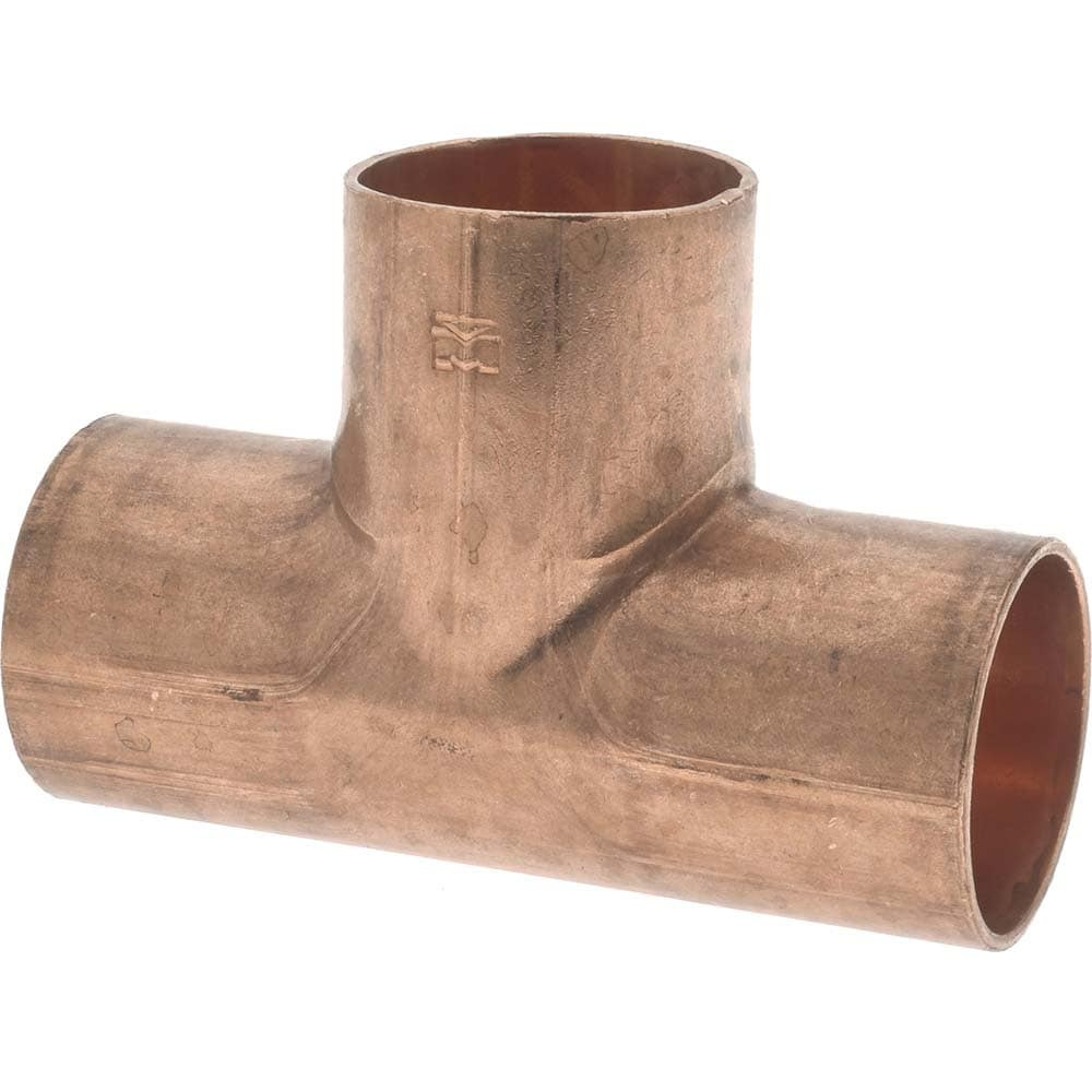 Mueller Industries W 04031 Wrot Copper Pipe Tee: 3/4" Fitting, C x C x C, Solder Joint