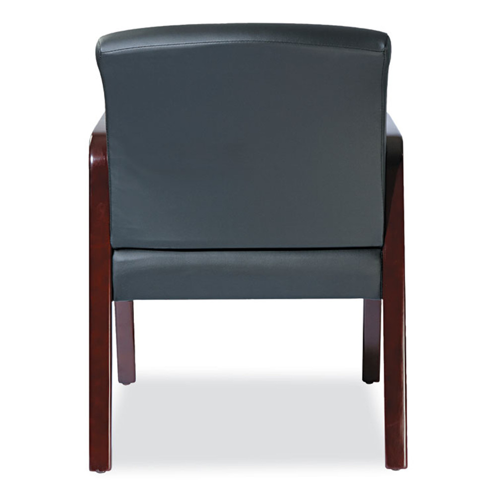 ALERA RL4319M Alera Reception Lounge WL Series Guest Chair, 24.21" x 24.8" x 32.67", Black Seat, Black Back, Mahogany Base