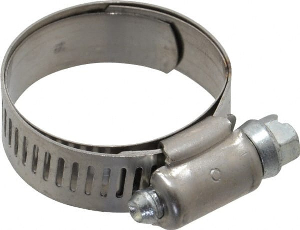 IDEAL TRIDON M613016706 Worm Gear Clamp: SAE 16, 3/4 to 1-1/2" Dia, Stainless Steel Band
