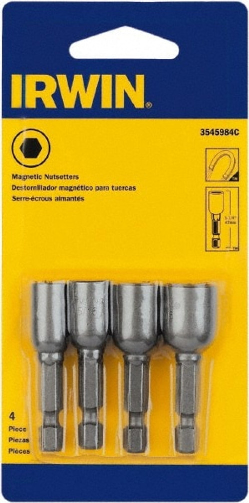 Irwin IWAF242-4 4 Piece, Nutsetter Handle, Bit Holder