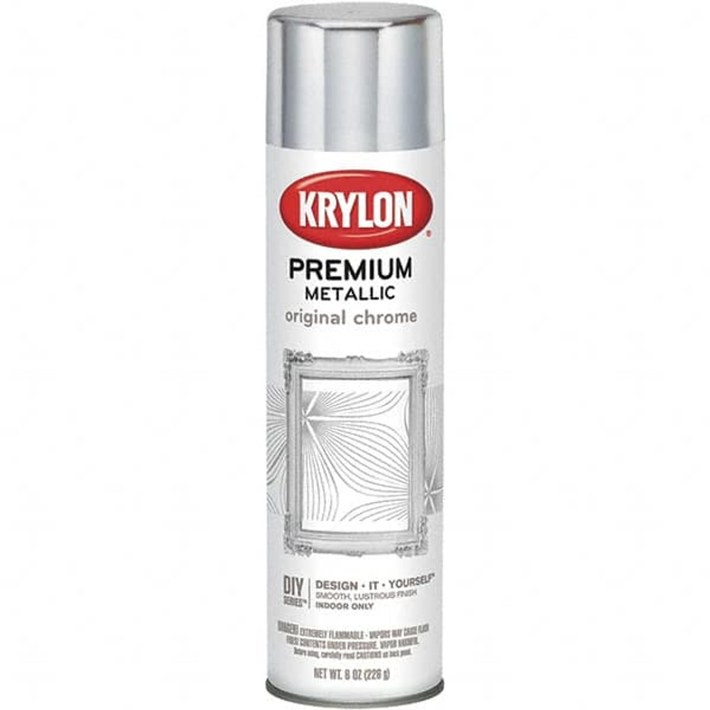 Krylon K01010A07 Metallic Spray Paint: Original Chrome, Gloss, 8 oz