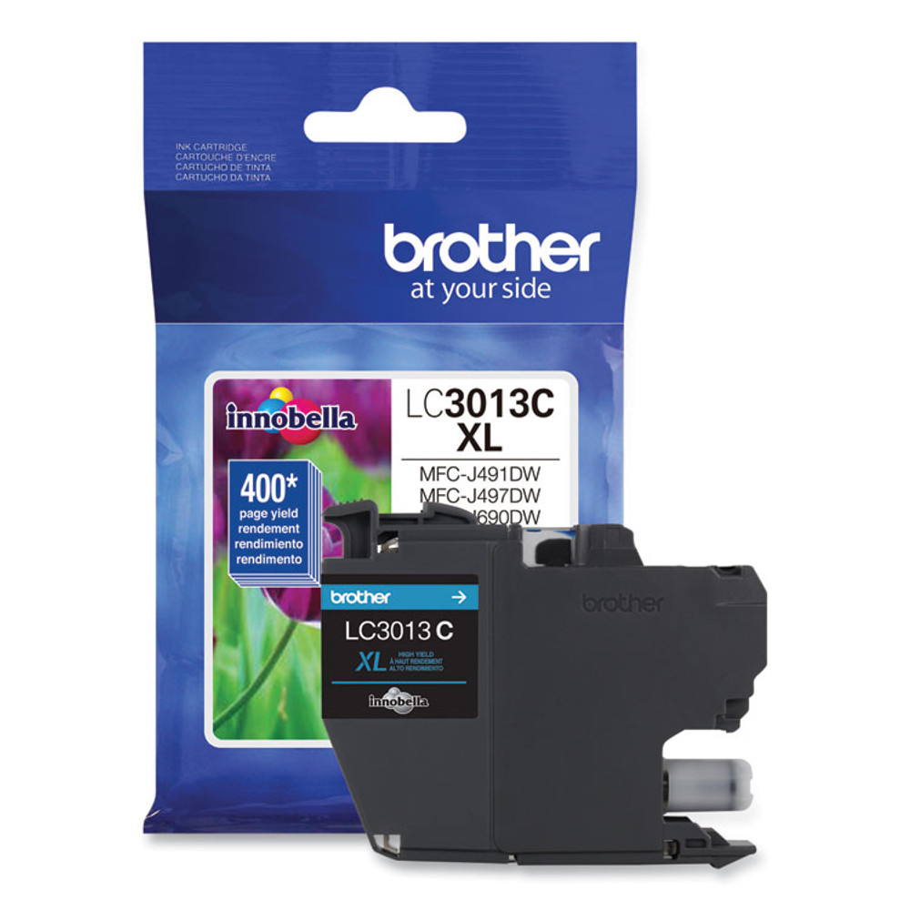 BROTHER INTL. CORP. LC3013C LC3013C High-Yield Ink, 400 Page-Yield, Cyan