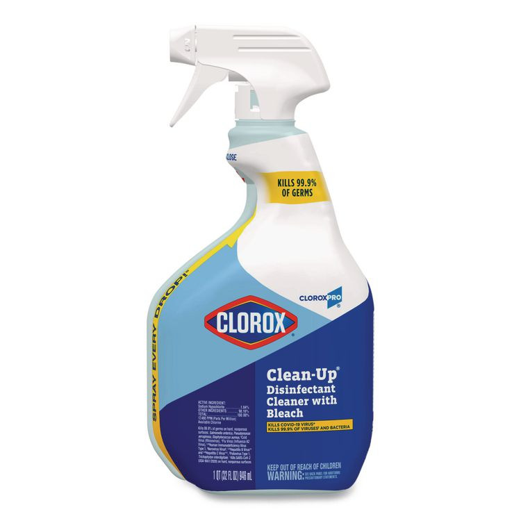 CLOROX SALES CO. 35417EA CloroxPro Clean-Up Disinfectant Cleaner with Bleach, 32 oz Smart Tube Spray