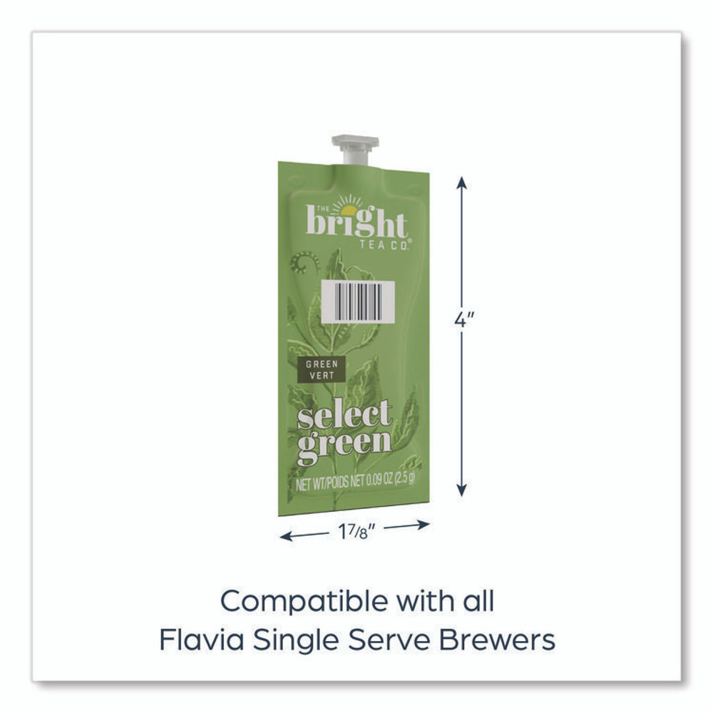 LAVAZZA FLAVIA® 48028 The Bright Tea Co. Select Green Tea Freshpack, 100/Carton
