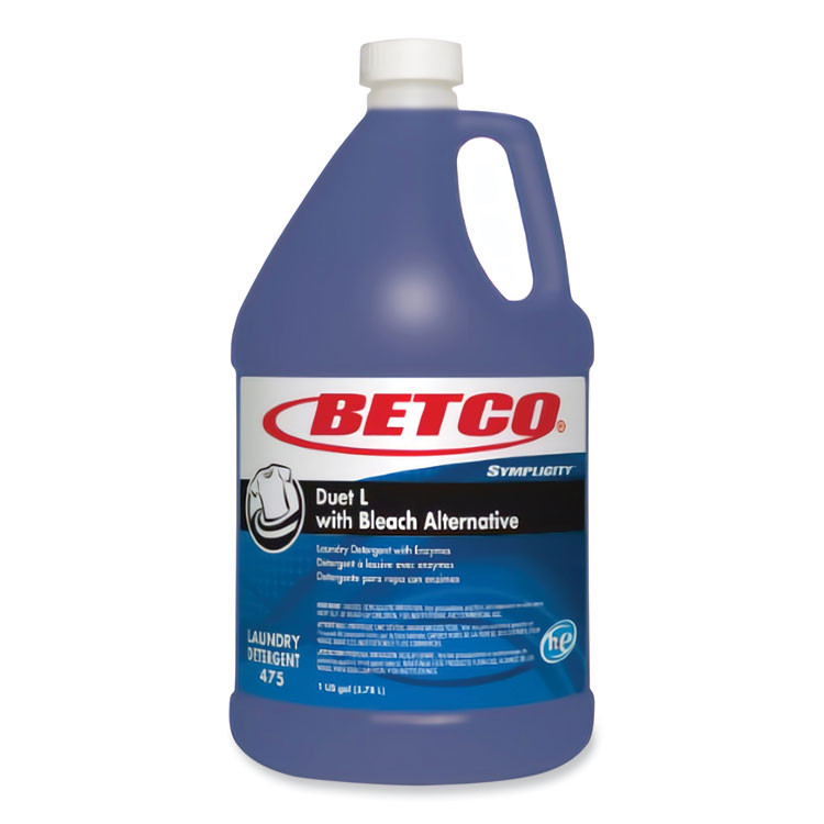 BETCO CORPORATION 4750400 Symplicity Duet L Laundry Detergent, 1 gal, Fresh Scent, 4/Carton