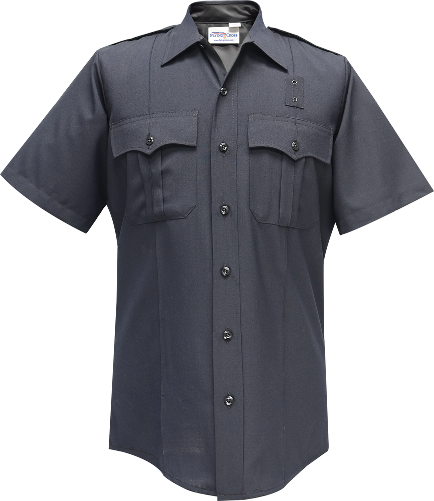 Flying Cross 57R84 86 18.5 N/A Justice Short Sleeve Shirt w/ Traditional Collar - LAPD Navy