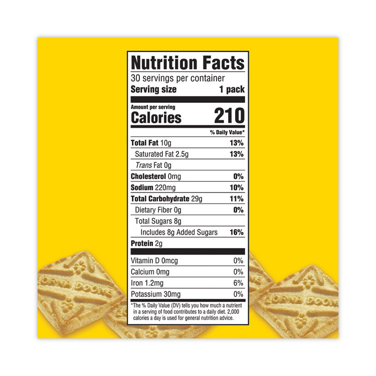 NABISCO FOOD GROUP 22001042 Lorna Doone Shortbread Cookies, 1.5 oz Packet, 30 Packets/Carton