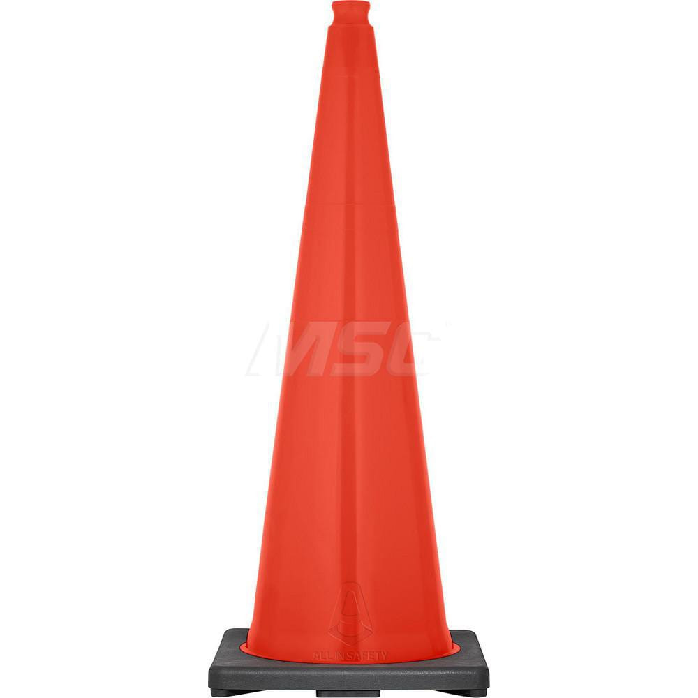 Xpose Safety OTC36-1-X Cone with Base: Polyvinylchloride, 36" OAH, Orange