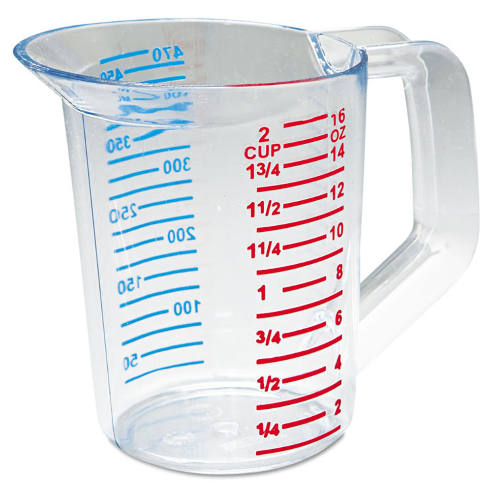 RUBBERMAID COMMERCIAL PROD. 3215 CLE Bouncer Measuring Cup, 16 oz, Clear