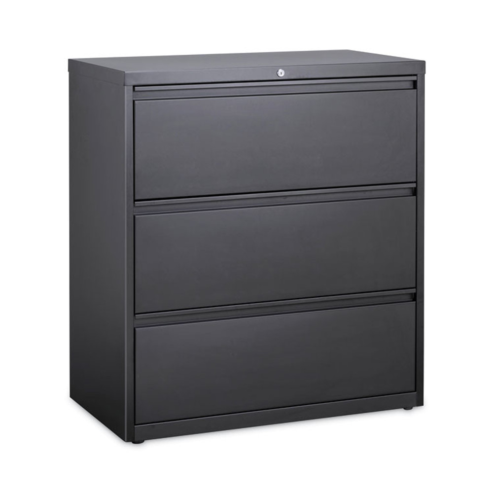 HIRSH INDUSTRIES SPACE SOLUTIONS 16066 Lateral File Cabinet, 3 Letter/Legal/A4-Size File Drawers, Charcoal, 36 x 18.62 x 40.25