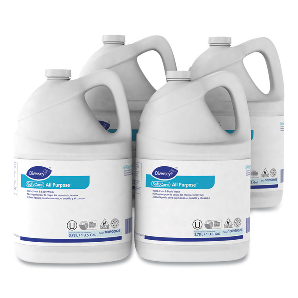 DIVERSEY 100920026 Soft Care All Purpose Liquid Refill, Gentle Floral Scent, 1 gal, 4/Carton