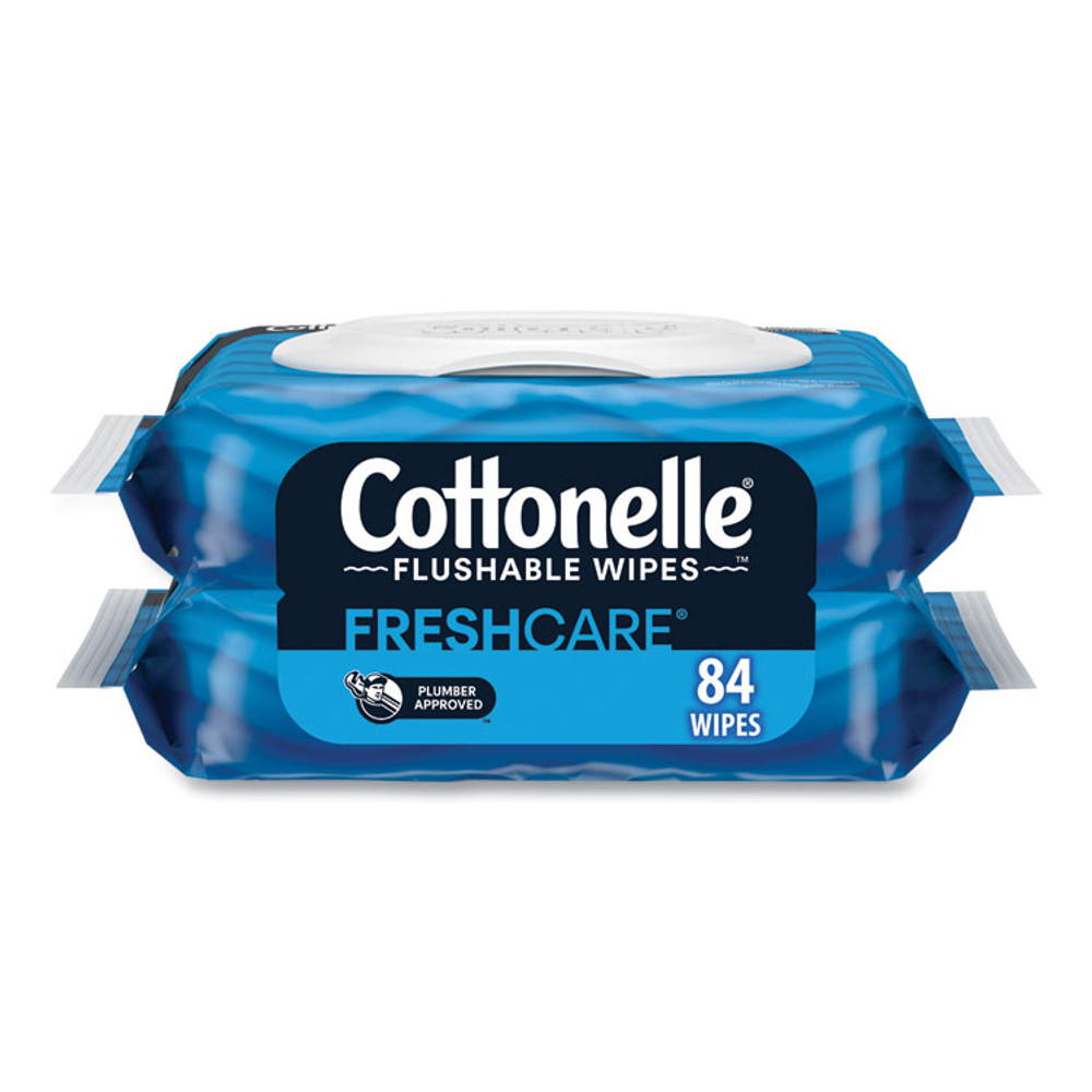 KIMBERLY CLARK Cottonelle® 35970 Fresh Care Flushable Cleansing Cloths, 1-Ply, 3.73 x 5.5, White, 84/Pack