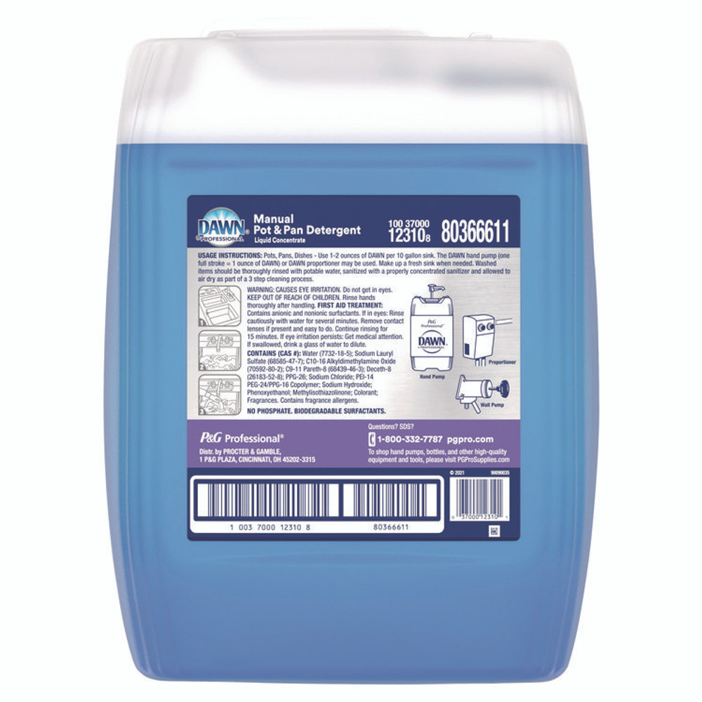 PROCTER & GAMBLE Dawn® Professional 12310 Professional Manual Pot and Pan Dish Detergent, Original Scent, 5 gal Bottle, 34/Pallet