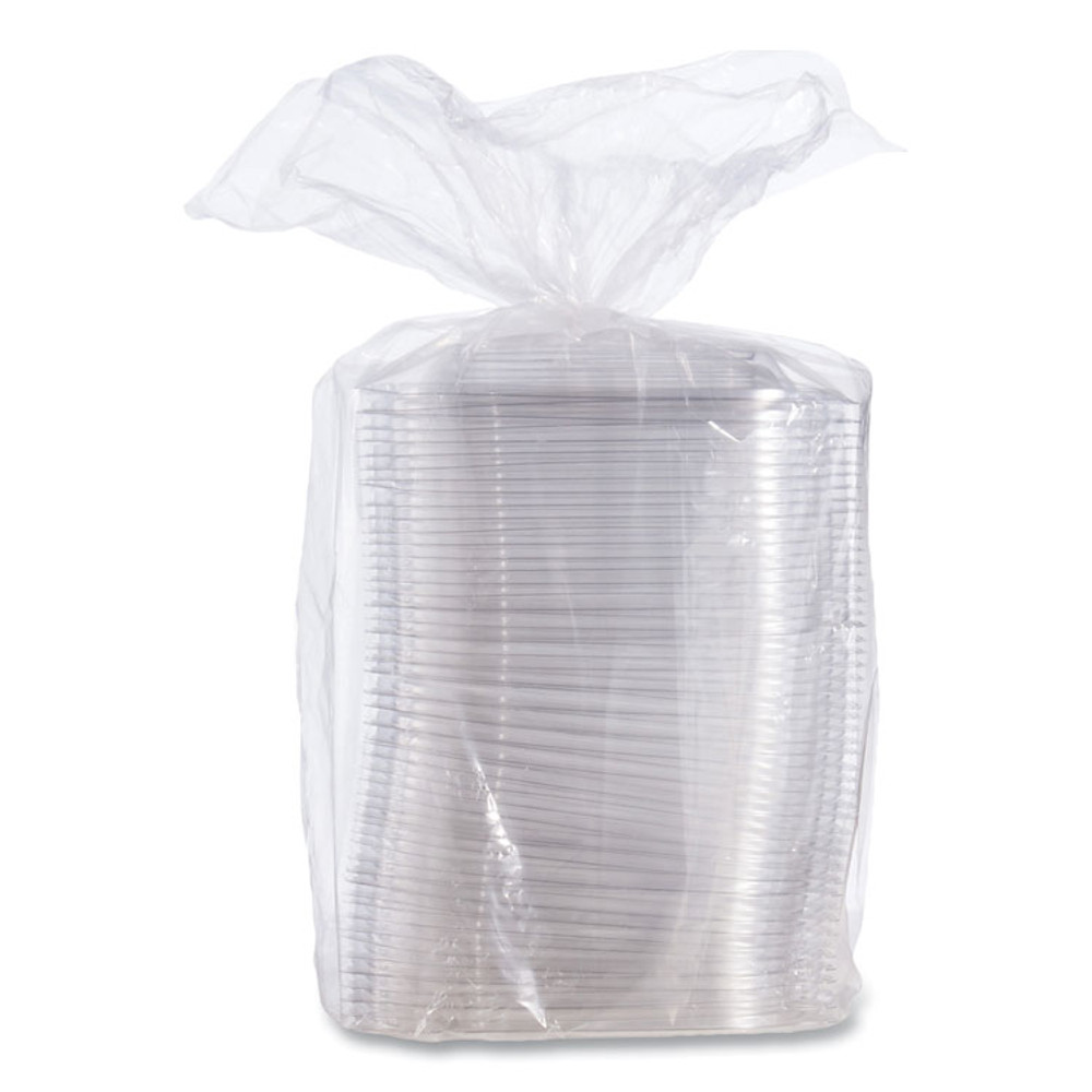 DART C2464BDL PresentaBowls Pro Clear Square Lids for 24 oz to 32 oz Bowls, 8.5 x 8.5 x 0.5, Clear, Plastic, 63/Bag, 4 Bags/Carton
