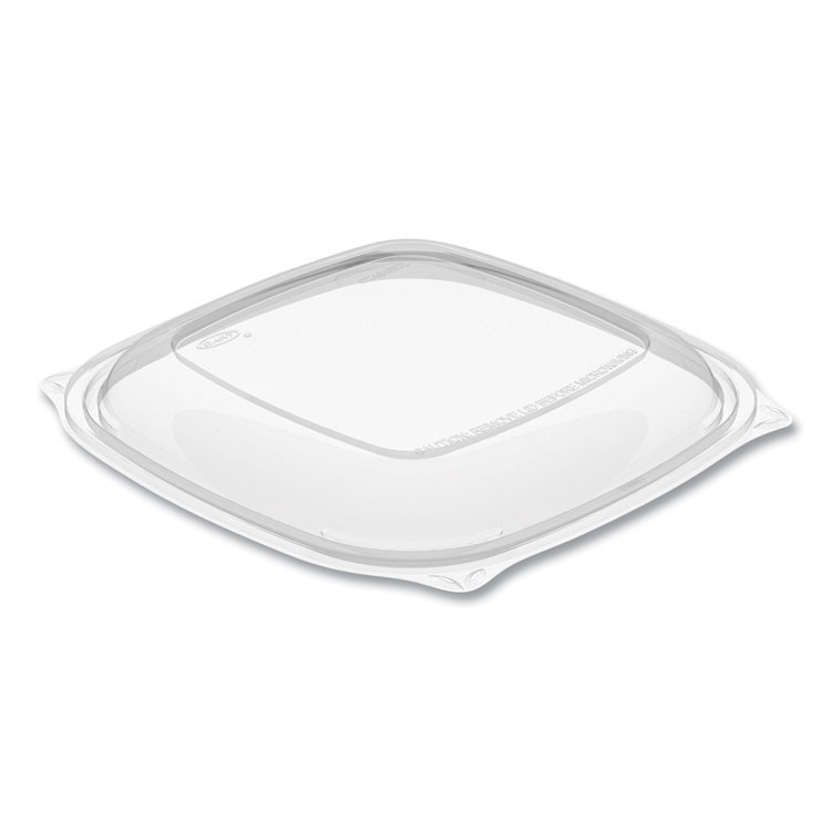 DART C2464BDL PresentaBowls Pro Clear Square Lids for 24 oz to 32 oz Bowls, 8.5 x 8.5 x 0.5, Clear, Plastic, 63/Bag, 4 Bags/Carton