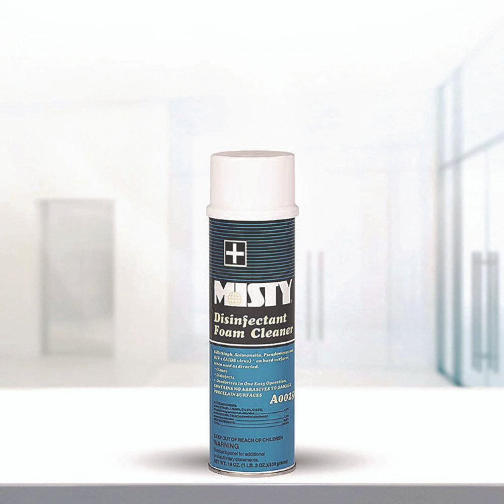 ZEP INC. Misty® 1001907 Disinfectant Foam Cleaner, Fresh Scent, 19 oz Aerosol Spray, 12/Carton