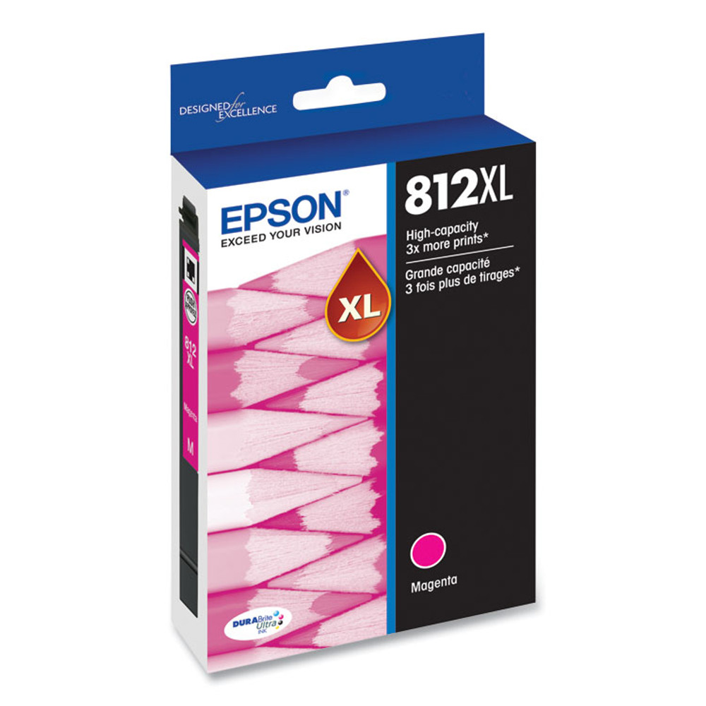 EPSON AMERICA, INC. T812XL320S T812XL320-S (T812XL) DURABrite Ultra High-Yield Ink, 1,100 Page-Yield, Magenta