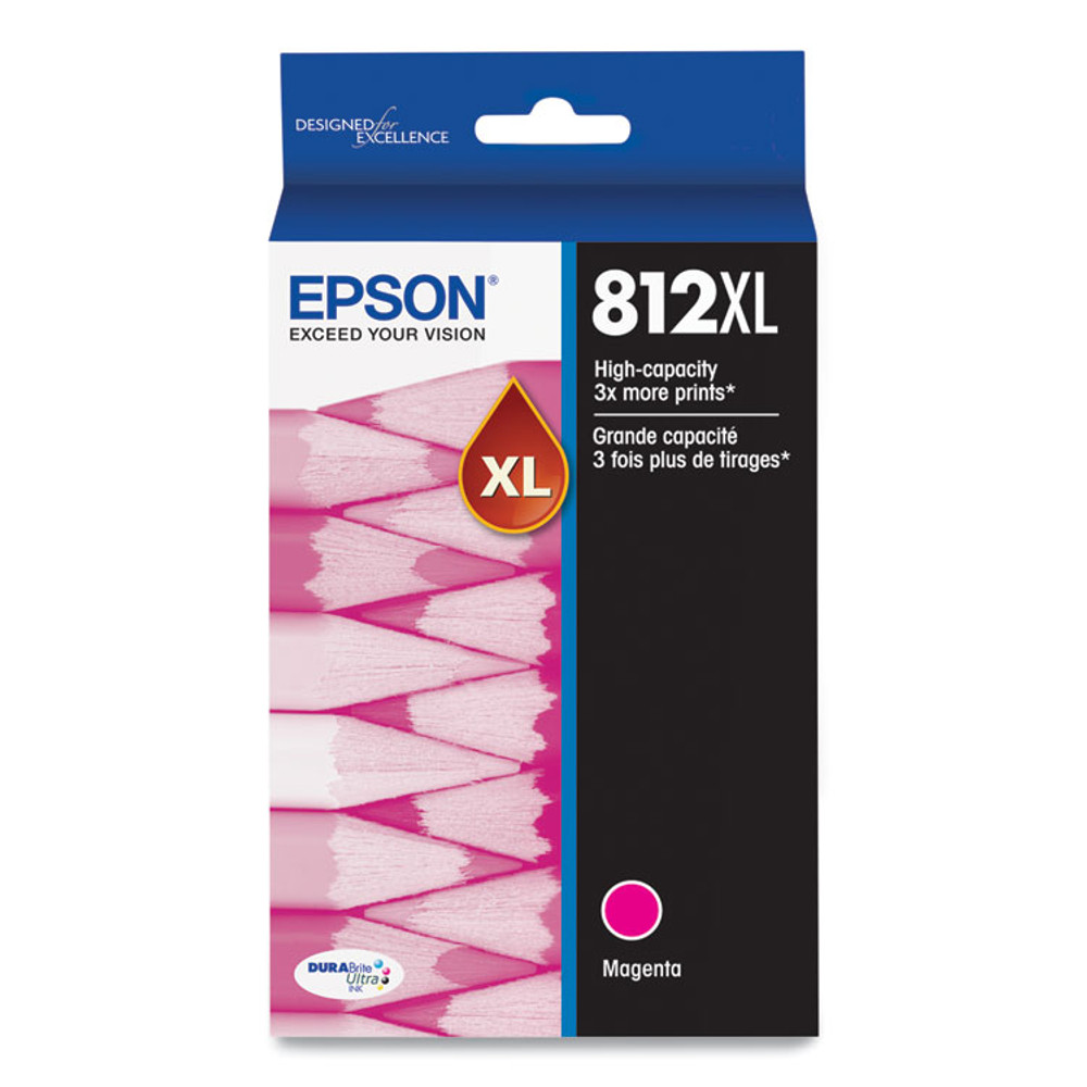 EPSON AMERICA, INC. T812XL320S T812XL320-S (T812XL) DURABrite Ultra High-Yield Ink, 1,100 Page-Yield, Magenta