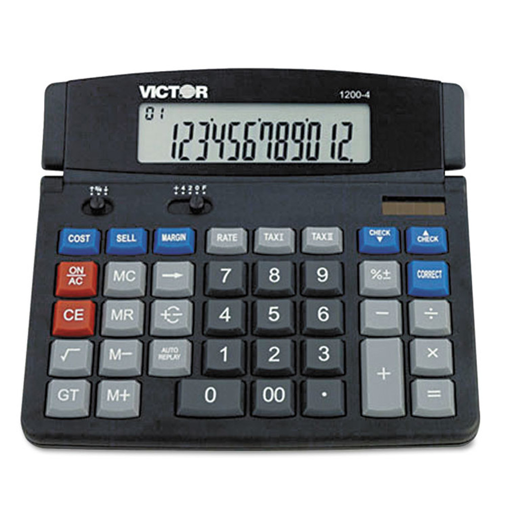 VICTOR TECHNOLOGY LLC 1200-4 1200-4 Business Desktop Calculator, 12-Digit LCD