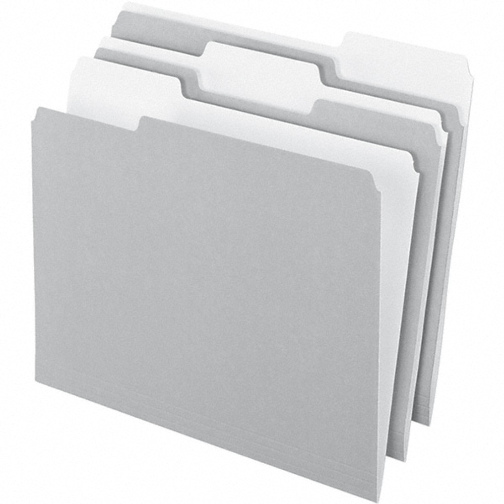 Pendaflex PFX421013GRA File Folders with Top Tab: Letter, Gray, 100/Pack