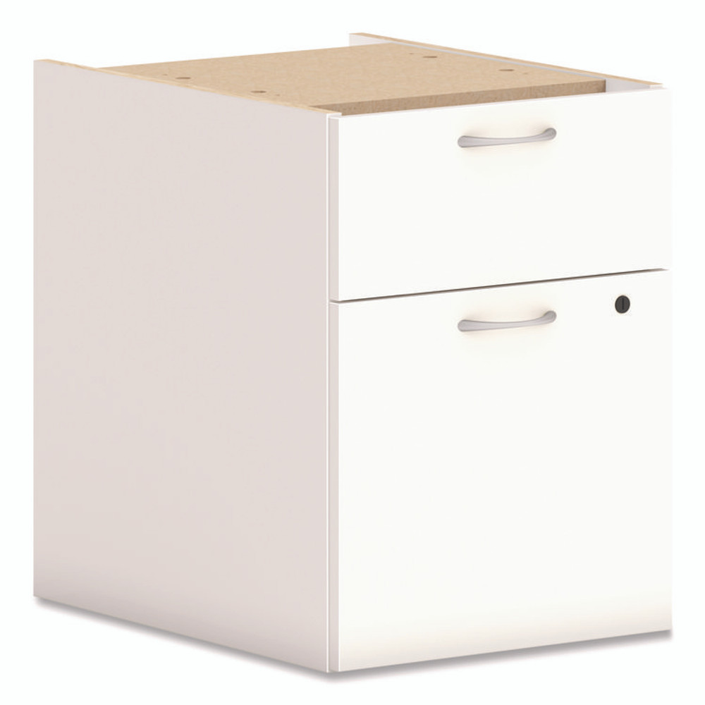 HON COMPANY PLPHBFLP1 Mod Hanging Pedestal, Left or Right, 2-Drawers: Box/File, Legal/Letter, Simply White, 15" x 20" x 20"