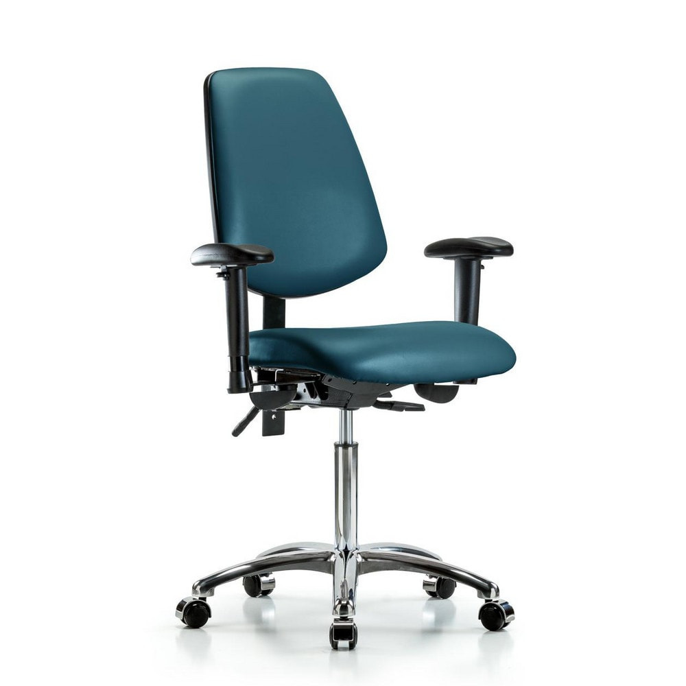 Blue Ridge Ergonomics MSC49070 Task Chair: Vinyl, Marine Blue