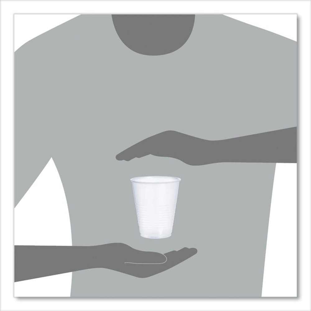 DART Y12S High-Impact Polystyrene Squat Cold Cups, 12 oz, Translucent, 50 Cups/Sleeve, 20 Sleeves/Carton