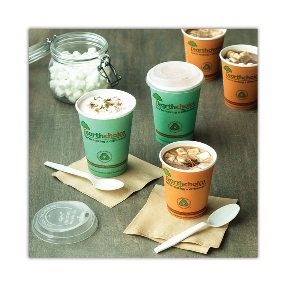 PACTIV EVERGREEN CORPORATION DPHC12EC EarthChoice Compostable Paper Cup, 12 oz, Teal, 1,000/Carton