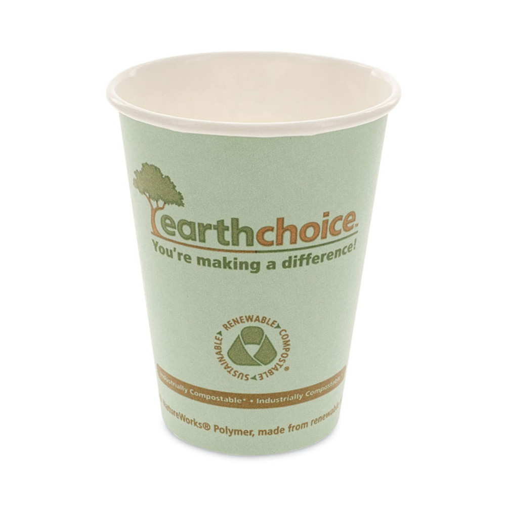 PACTIV EVERGREEN CORPORATION DPHC12EC EarthChoice Compostable Paper Cup, 12 oz, Teal, 1,000/Carton